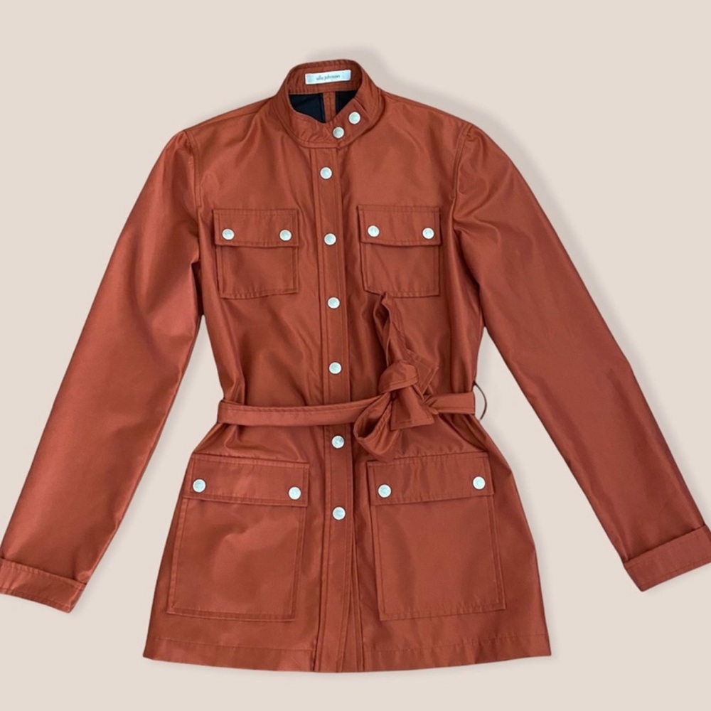 Ulla Johnson Rust Utility Jacket Belted - image 2